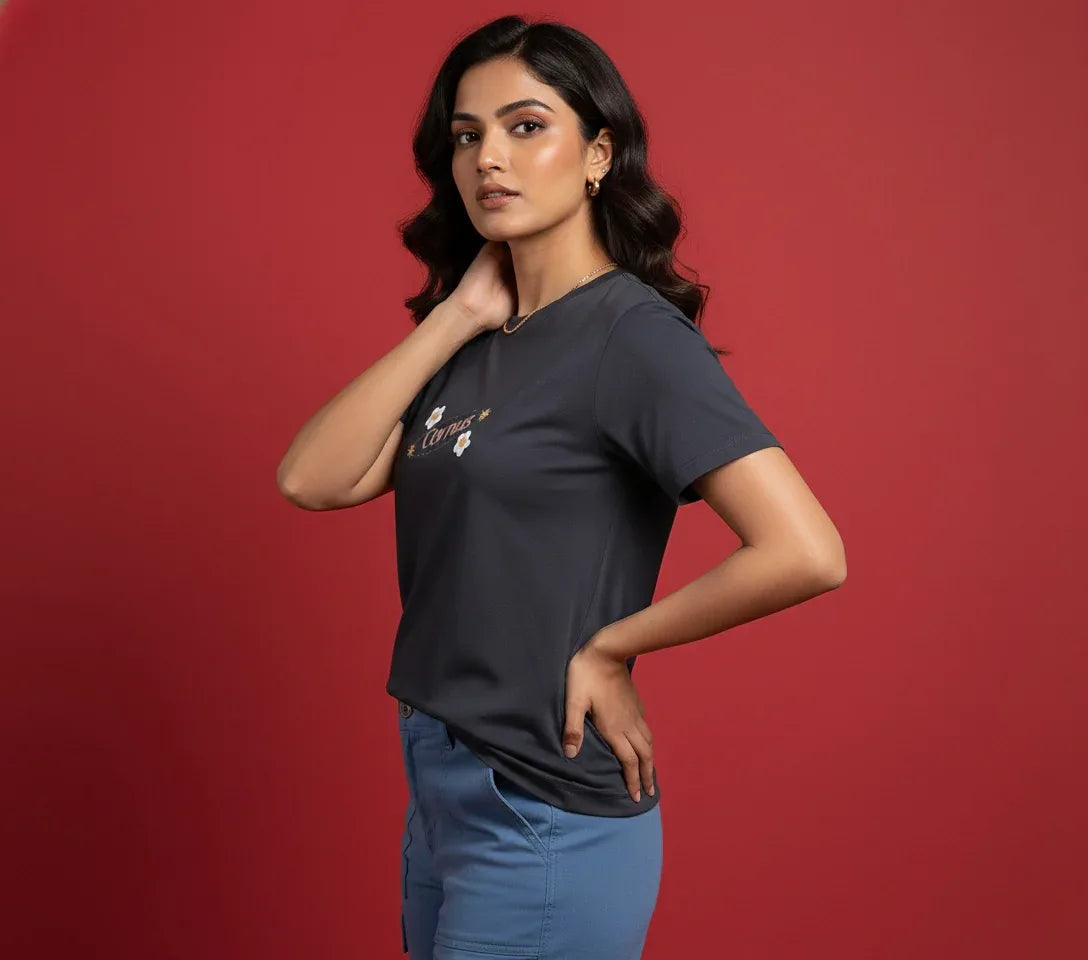 Midnight Bloom Tee - Cornus Fashion
