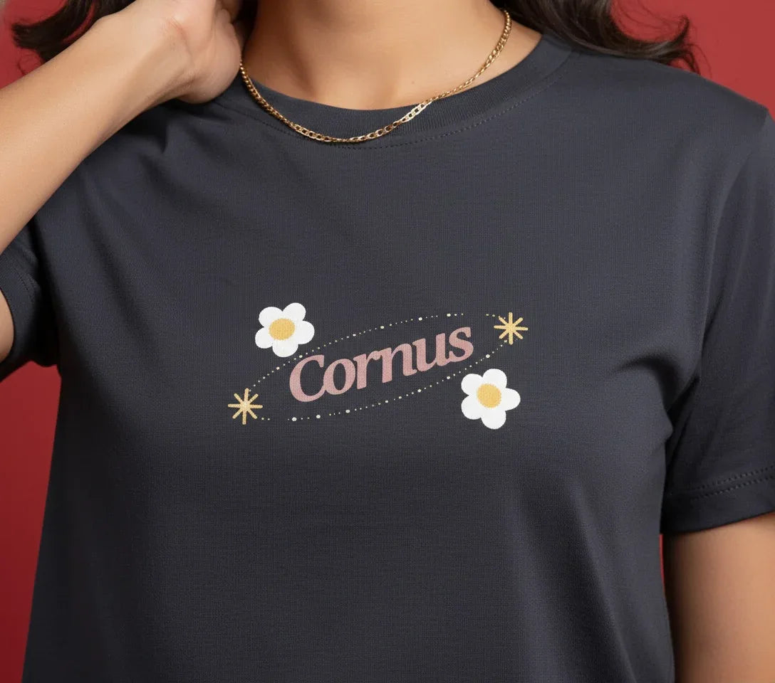 Midnight Bloom Tee - Cornus Fashion