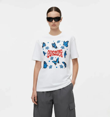 Cornus Blue Flutter Tee - Cornus Fashion