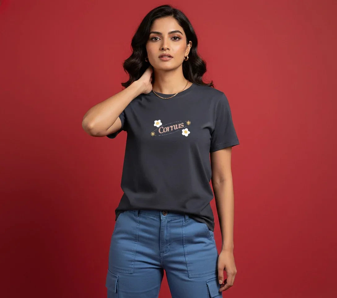 Midnight Bloom Tee - Cornus Fashion