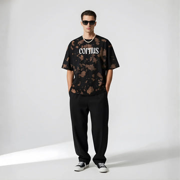 Cornus Bleach-Effect Oversized T-Shirt - Cornus Fashion
