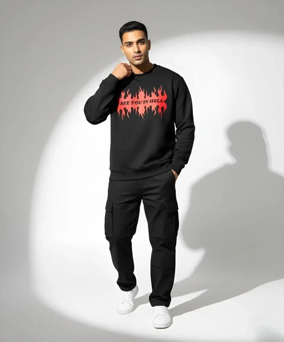 Flame Sweatshirt - Cornus Fashion