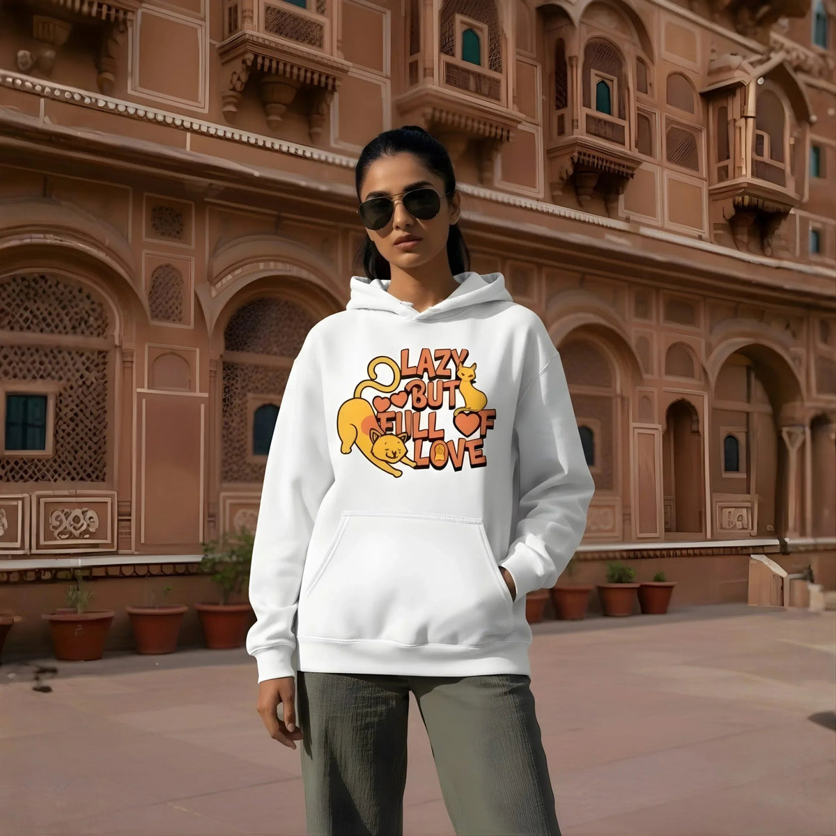 Adorable White Cat Hoodie - Cornus Fashion