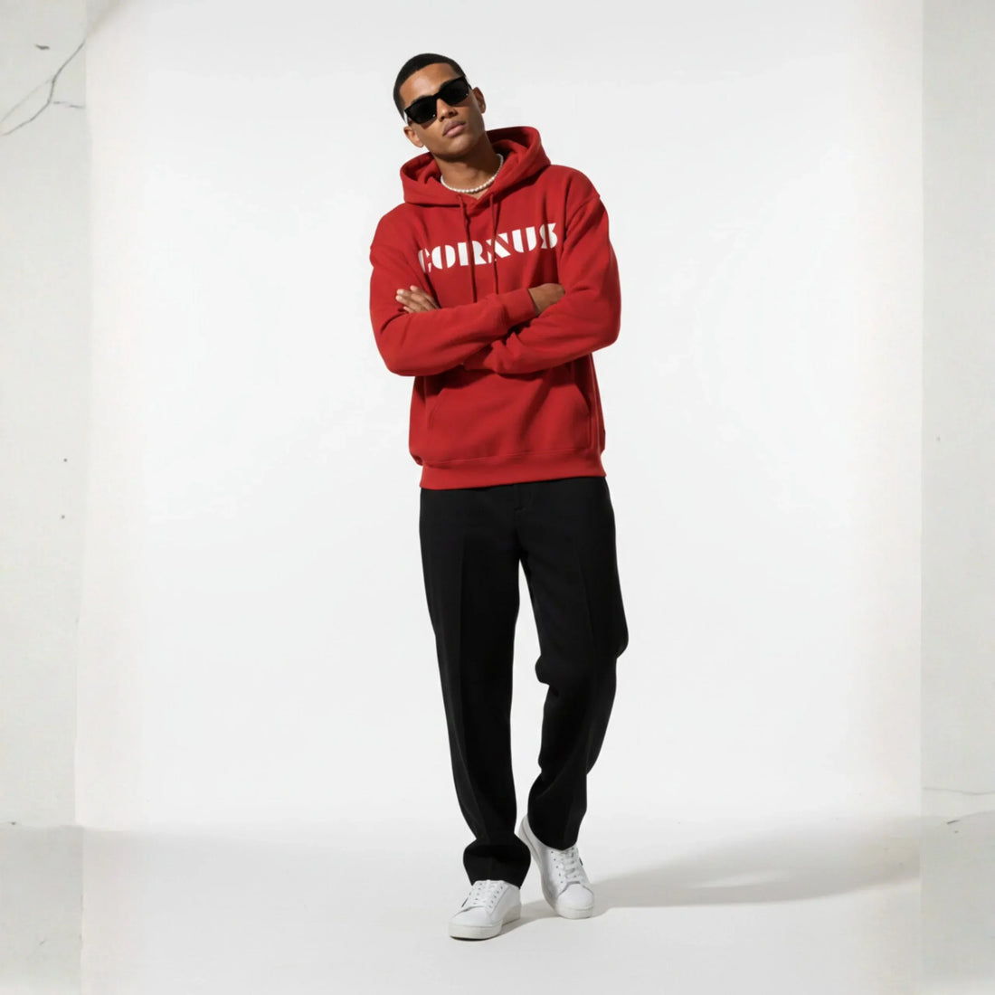 Cornus Crimson Red Hoodie - Cornus Fashion