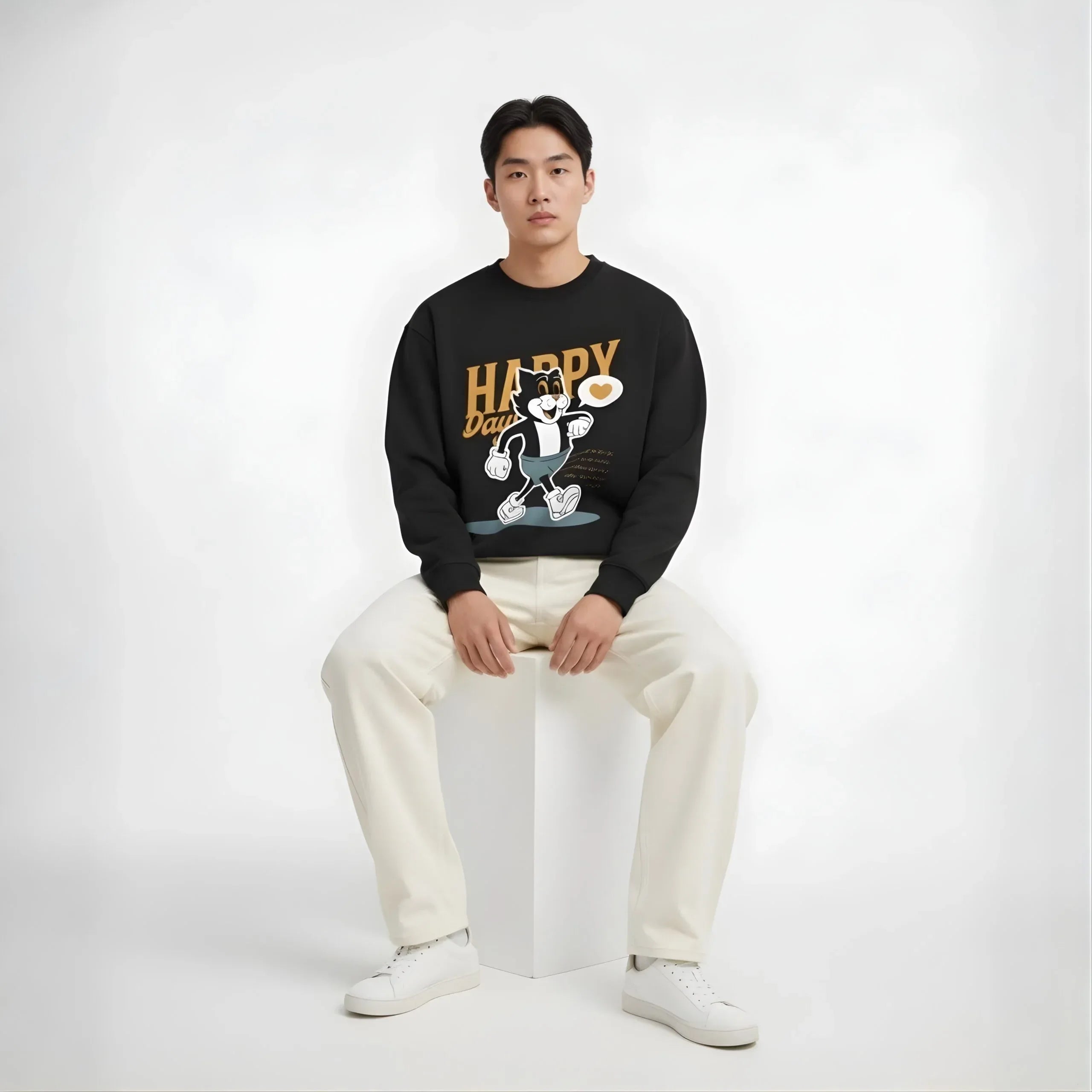 Happy Days Cartoon Sweatshirt - Cornus Fashion