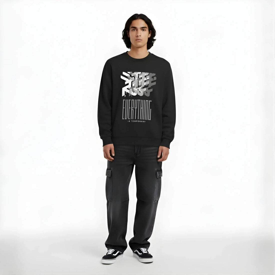 Everything Is Temporary Sweatshirt - Cornus Fashion