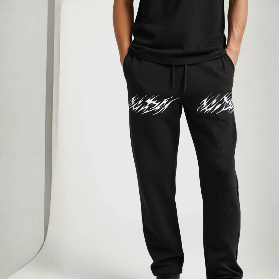 Graphic Black Sweatpant - Cornus Fashion