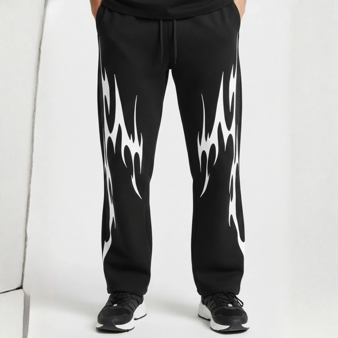 Inferno Flame Print Sweatpants - Cornus Fashion