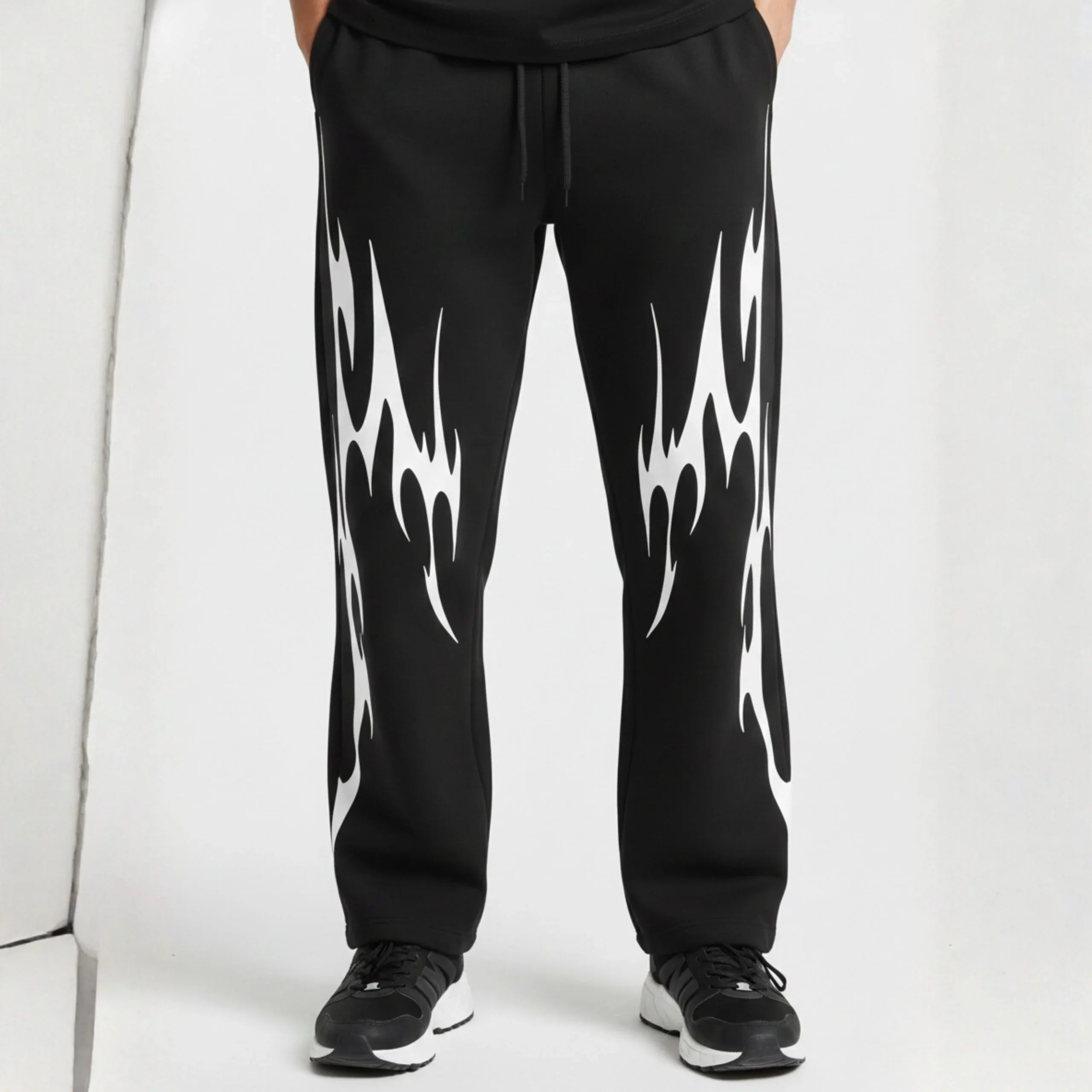 Inferno Flame Print Sweatpants - Cornus Fashion