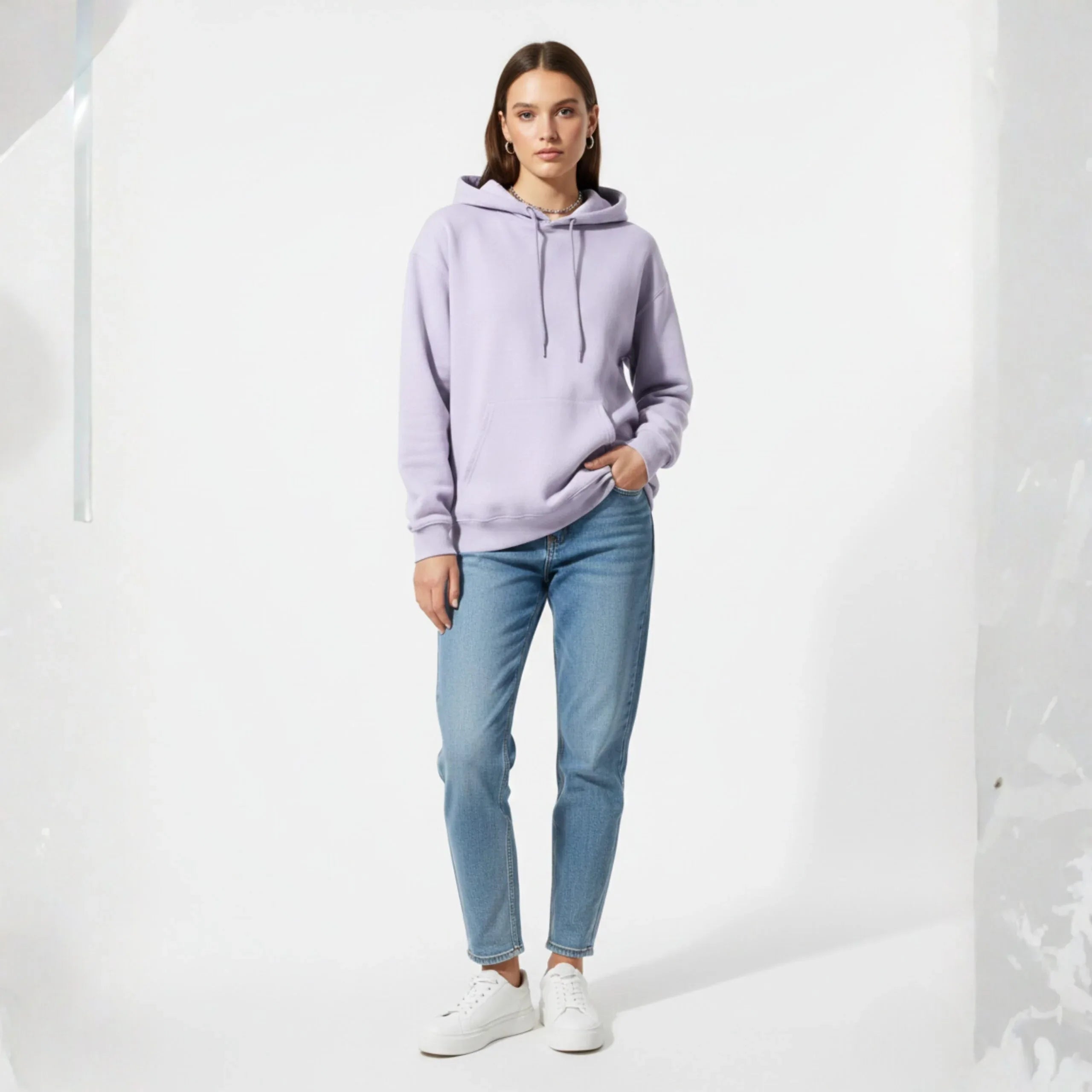 Lavender Essential Comfort Hoodie - Cornus Fashion
