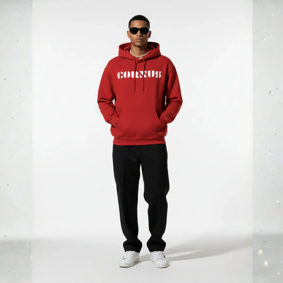 Cornus Crimson Red Hoodie - Cornus Fashion