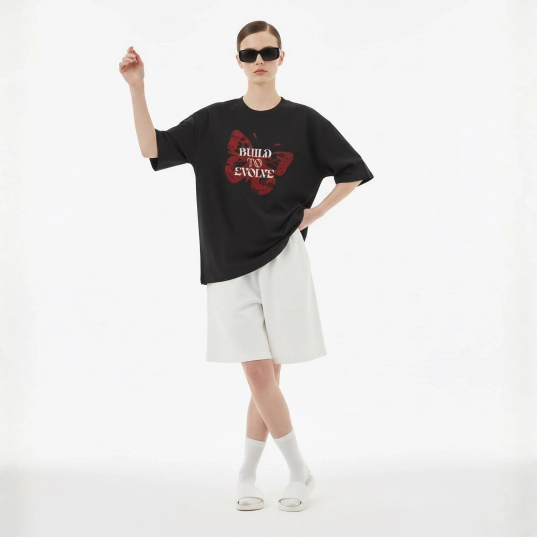 Build to Evolve Oversized Tee - Cornus Fashion