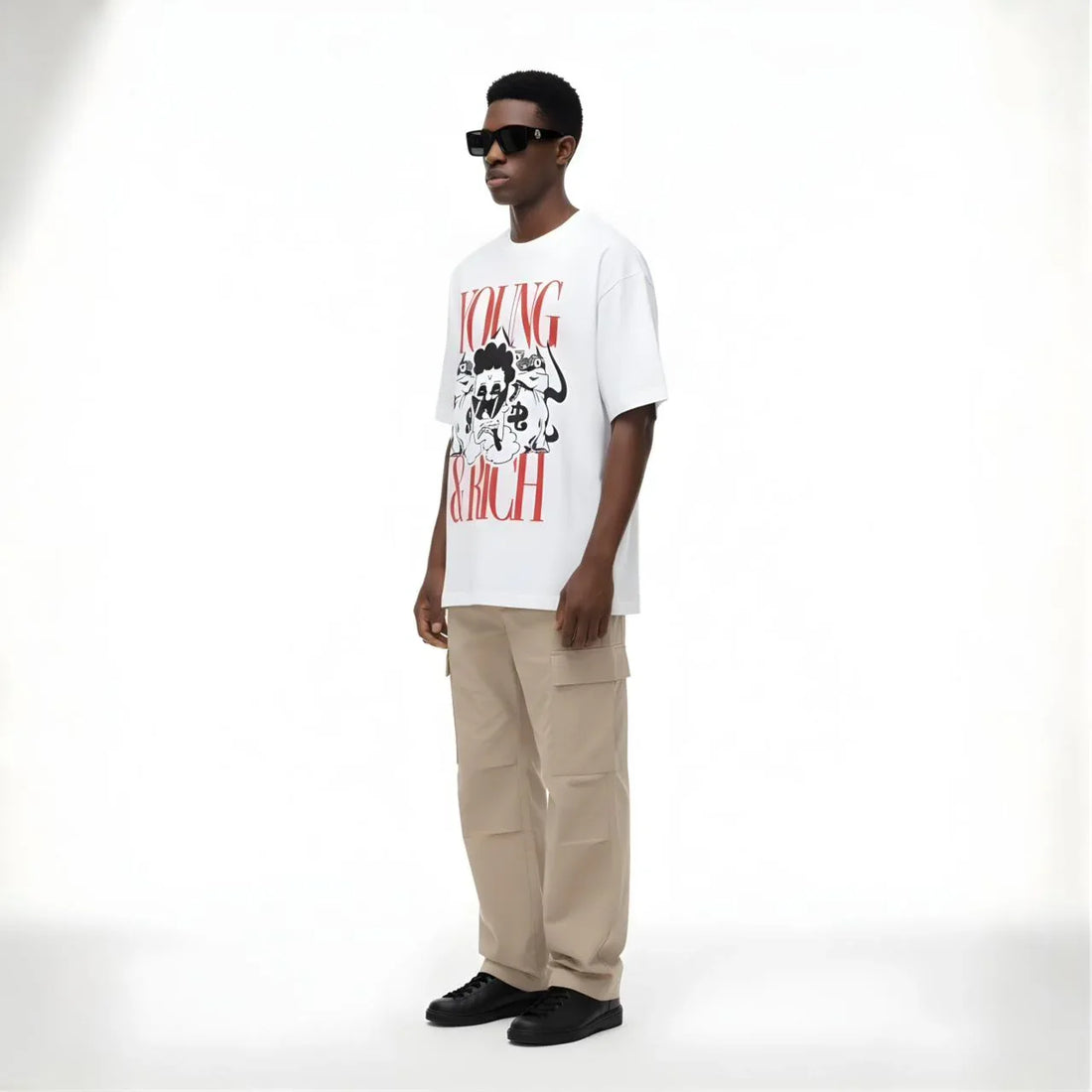 Young & Rich Graphic Tee - Cornus Fashion