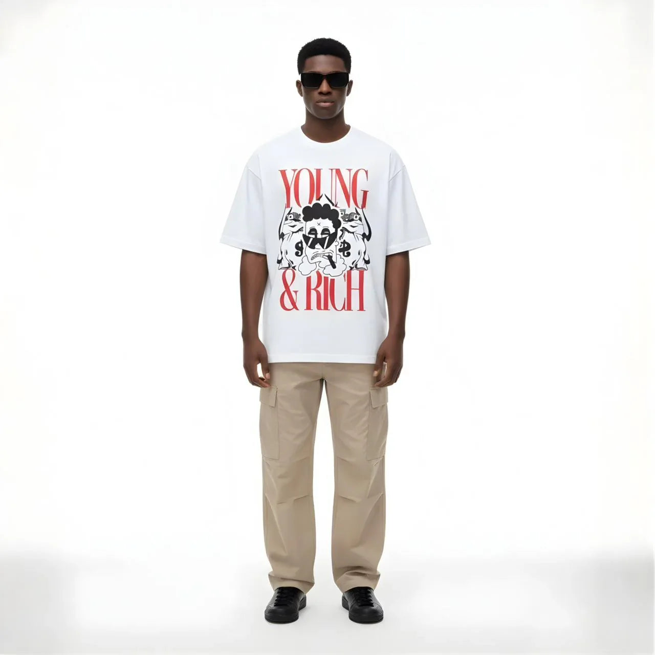 Young & Rich Graphic Tee - Cornus Fashion