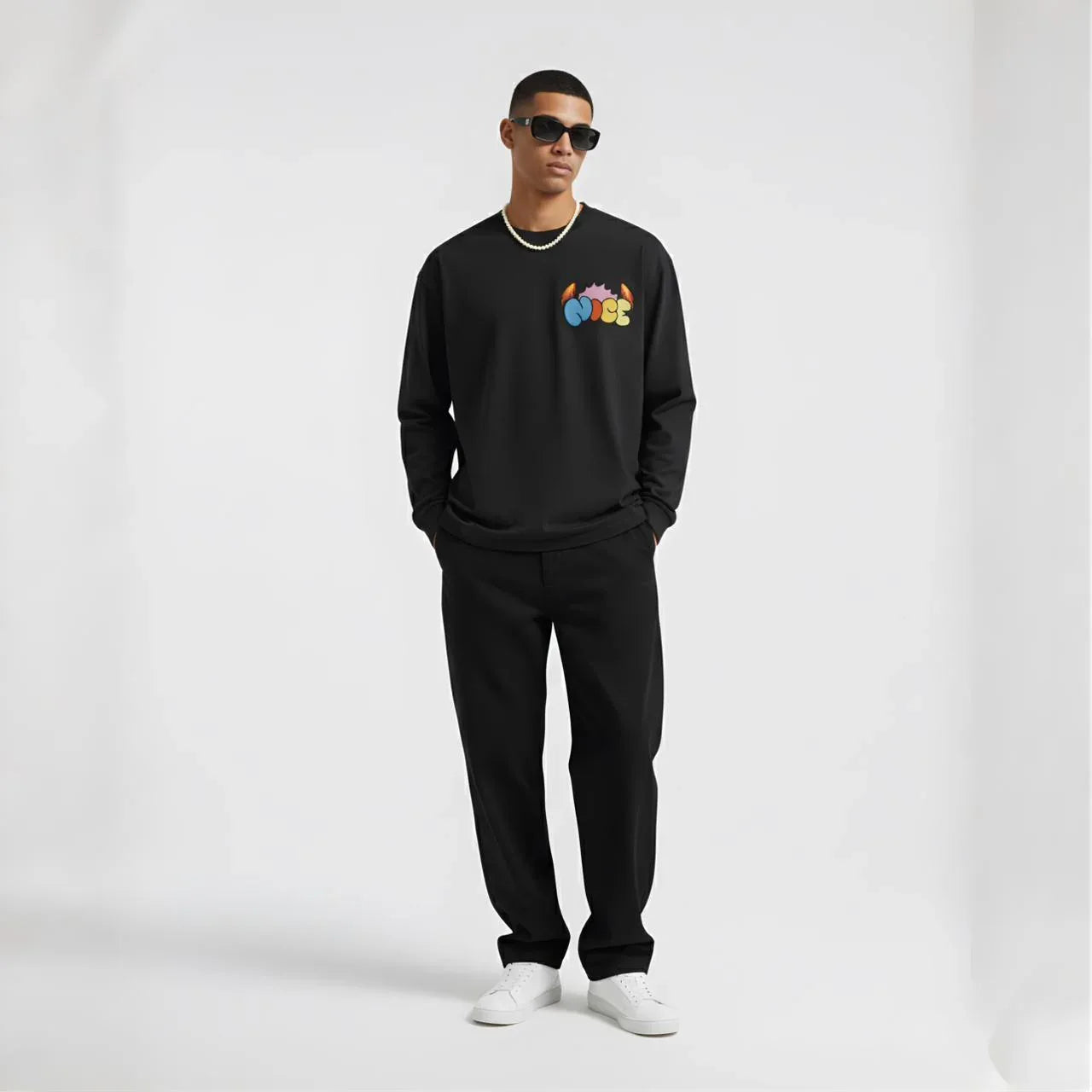 VibeWave Graphic Long-Sleeve Tee - Cornus Fashion