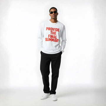 Final Summary Bold Statement Long-Sleeve Tee - Cornus Fashion