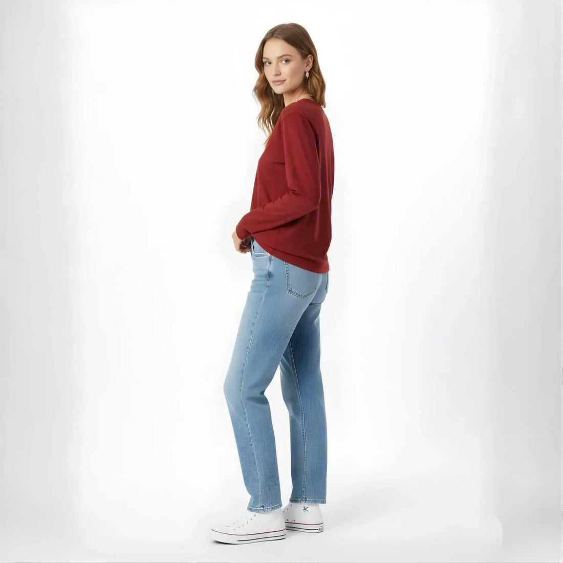 Crimson Classic Women’s Premium Long-Sleeve Tee - Cornus Fashion