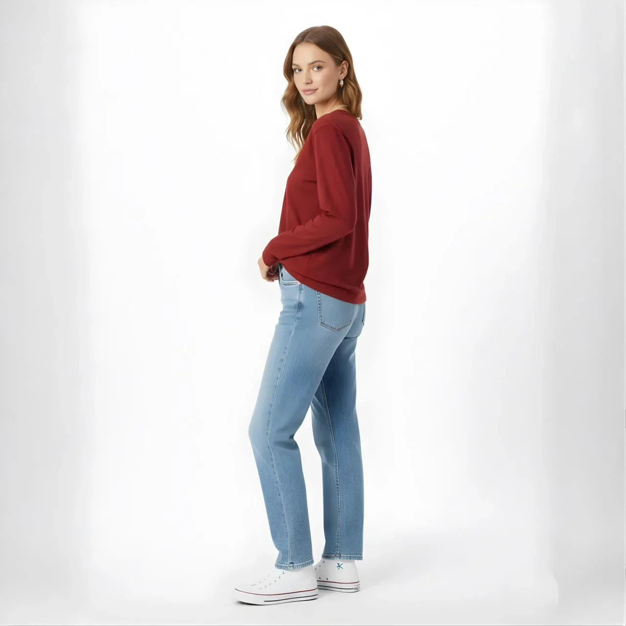 Crimson Classic Women’s Premium Long-Sleeve Tee - Cornus Fashion