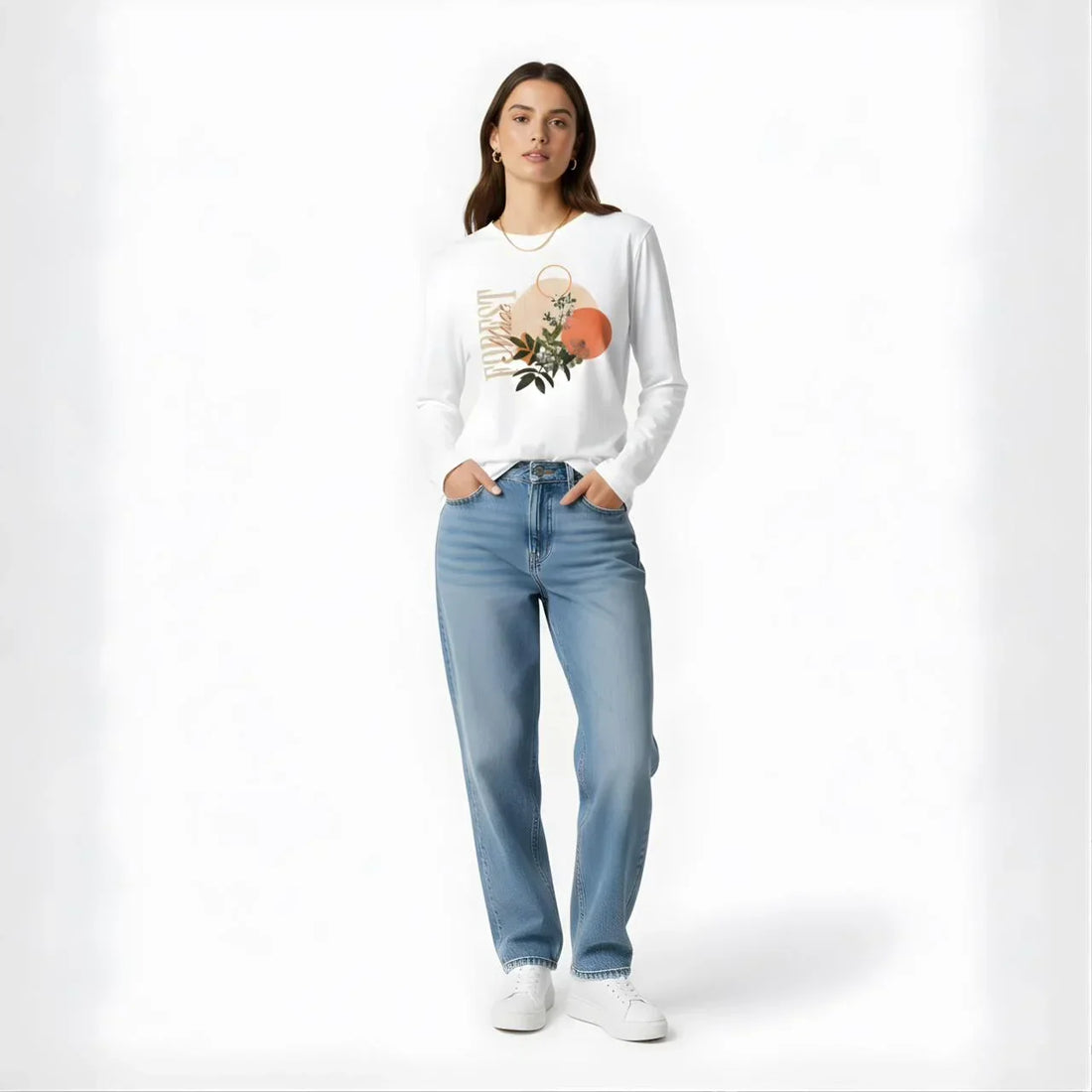 BloomSphere Women’s Long-Sleeve Tee - Cornus Fashion