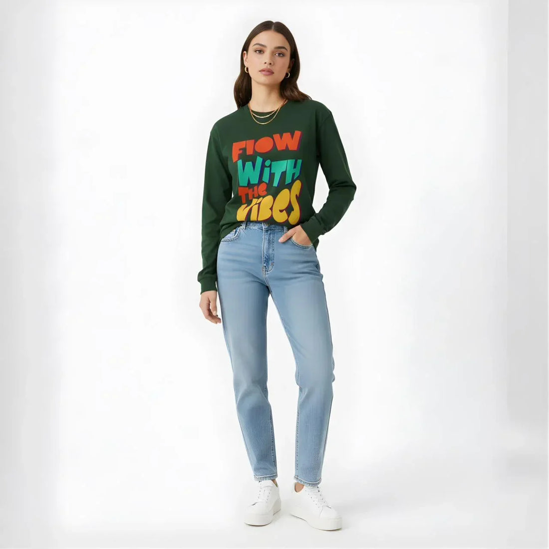 Flow With The Vibes full sleeves - Cornus Fashion