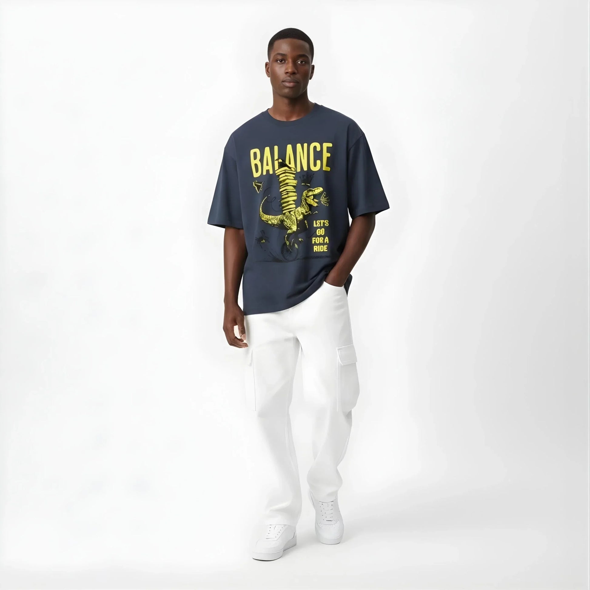 BALANCE Oversized Graphic Tee - Cornus Fashion