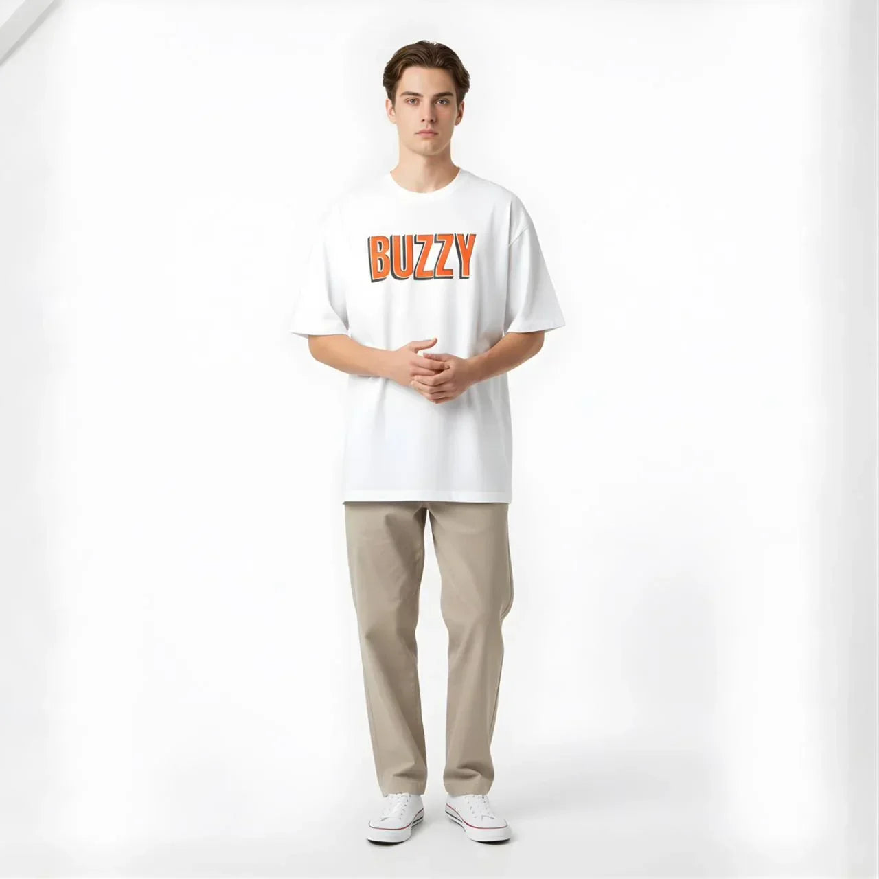 “BUZZY Streetwave” Oversized Tee - Cornus Fashion