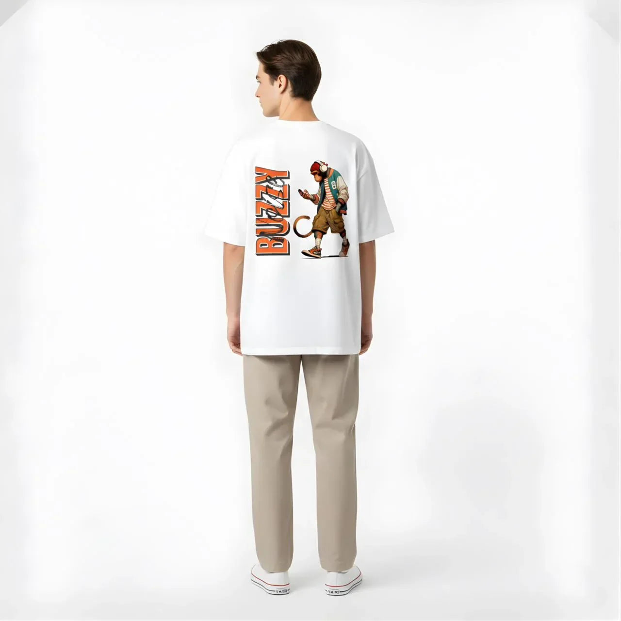 “BUZZY Streetwave” Oversized Tee - Cornus Fashion
