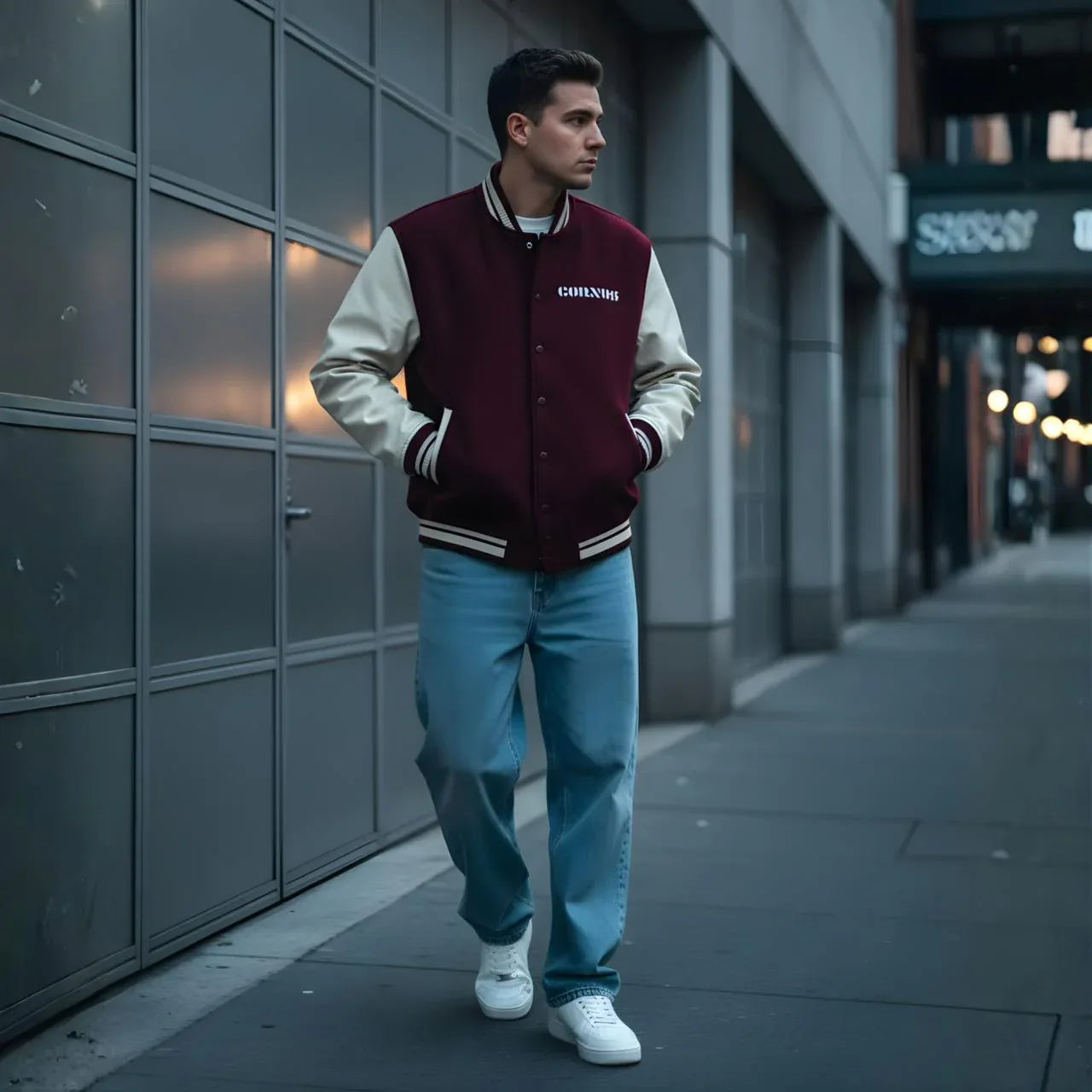 Midnight Maroon Varsity Jacket - Cornus Fashion