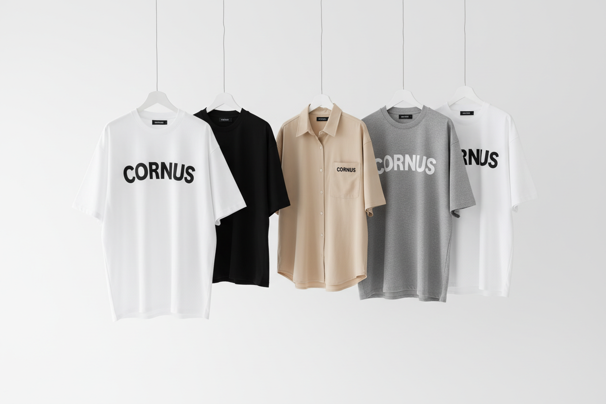 oversized t shirts and shirts with thw name of cornus
