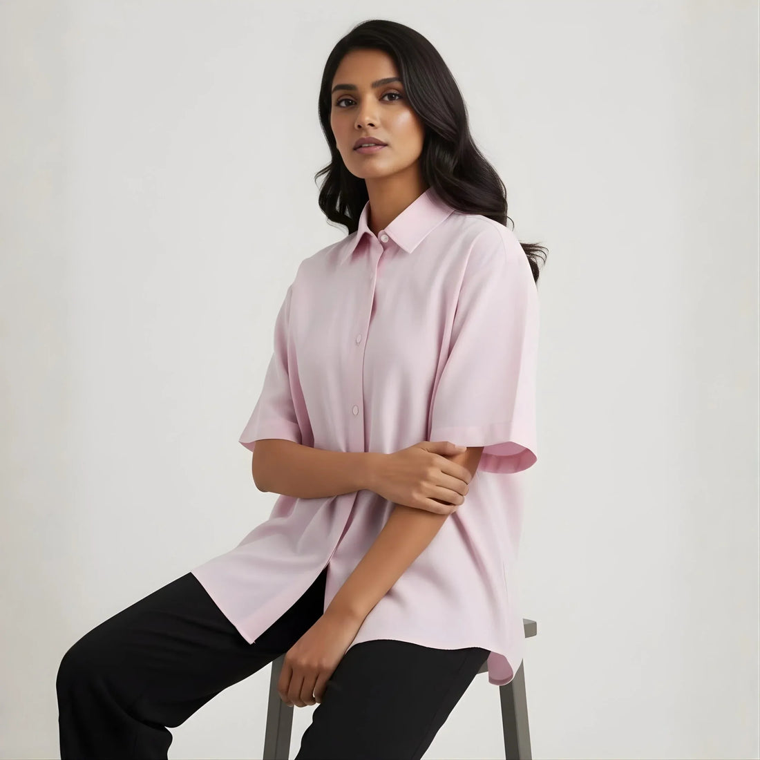 BlushEase Oversized Shirt - Cornus Fashion