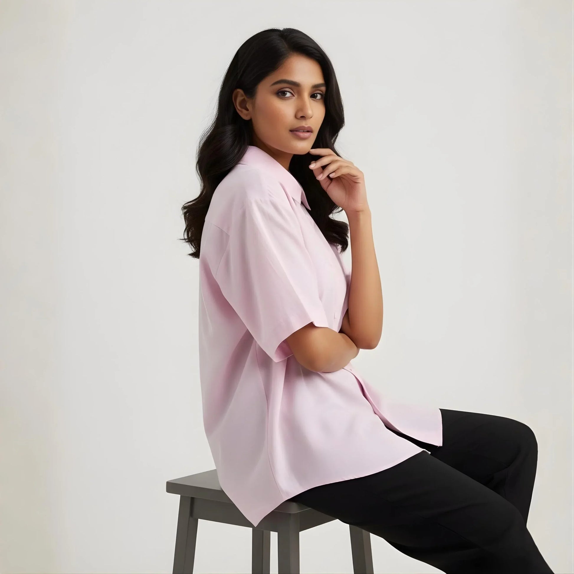 BlushEase Oversized Shirt - Cornus Fashion